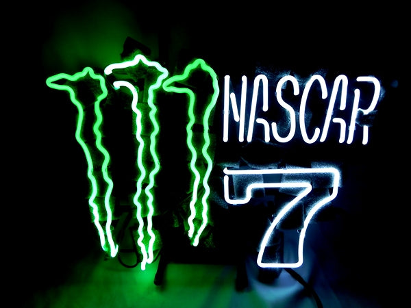 Monster Energy Drink Nascar 7 Neon Light Sign Lamp