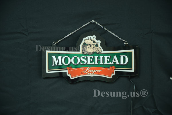 Moosehead Lager Beer 3D LED Neon Sign Light Lamp