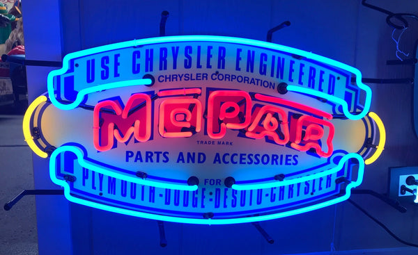 Mopar Parts Accessories Garage Auto Car Neon Sign Light Lamp