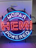 Mopar Powered Hemi Garage Chrysler Auto Car Neon Sign Light Lamp