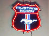 Mustang Highway LED Neon Sign Light Lamp