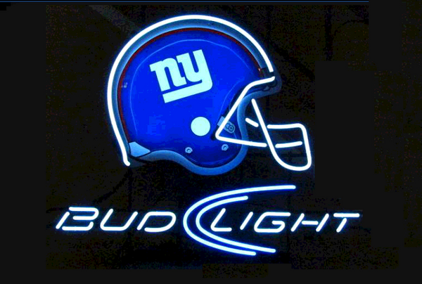 New York Giants Bud Light Helmet Beer Neon Sign Light Lamp