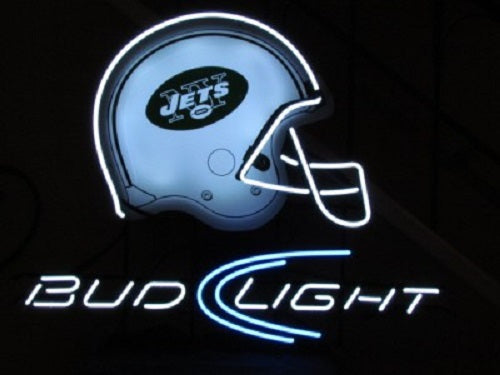 New York Jets Bud Light Helmet Beer Neon Sign Light Lamp – neonsign.us