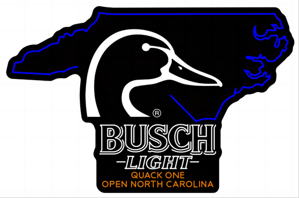 Busch Light Beer Flying Duck Ducks North Carolina State LED Neon Sign Light Lamp