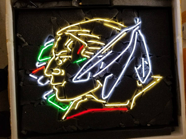 North Dakota Fighting Hawks Sioux Neon Sign Light Lamp