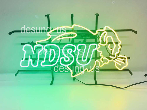 North Dakota State Bison Neon Sign Light Lamp