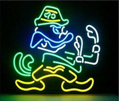 Notre Dame Fighting Irish Mascot Neon Sign Light Lamp