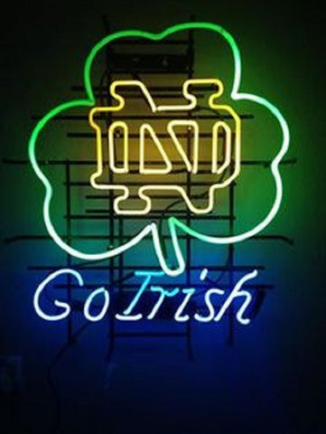 Notre Dame Fighting Irish Go Irish Neon Sign Light Lamp