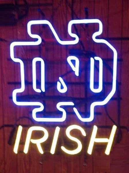 Notre Dame Fighting Irish Logo Neon Light Lamp Sign