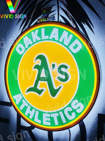 Oakland Athletics 3D LED Neon Sign Light Lamp