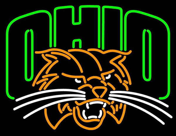 Ohio Bobcats Mascot Logo Neon Light Lamp Sign