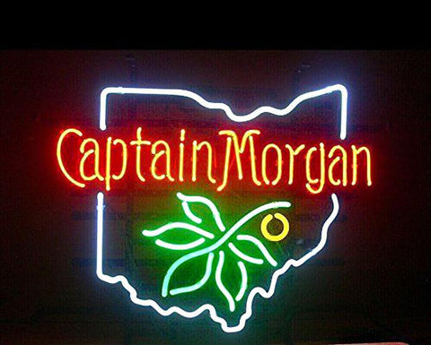 Ohio State Buckeyes Captain Morgan Neon Light Lamp Sign