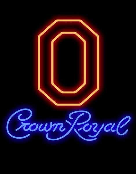 Ohio State Buckeyes Crown Royal Neon Light Lamp Sign