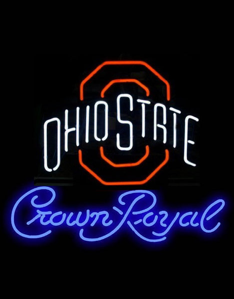 Ohio State Buckeyes Crown Royal Neon Light Lamp Sign