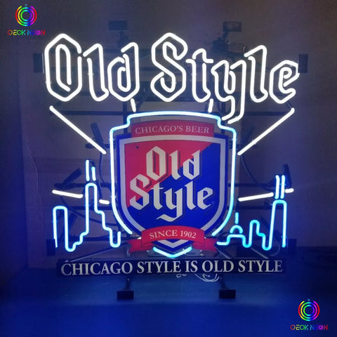 Old Style Beer Chicago Skyline Neon Sign Light Lamp