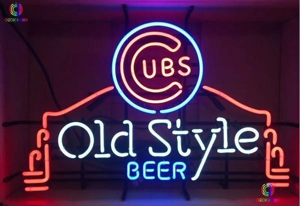 Old Style Chicago Cubs Neon Sign Light Lamp