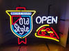 Old style Beer & Pizza Open LED Neon Sign Light Lamp