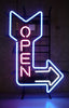 Open Arrow Neon Light Sign Lamp Real Glass Wall Decor
