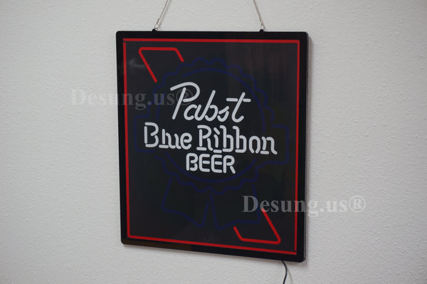 Pabst Blue Ribbon Beer 2D LED Neon Sign Light Lamp