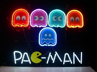 Pac-Man Puck Man Video Game Arcade Neon Light Sign Lamp