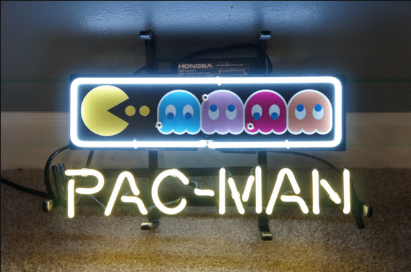 Pac-Man Puck Man Video Game Arcade Neon Sign Light Lamp