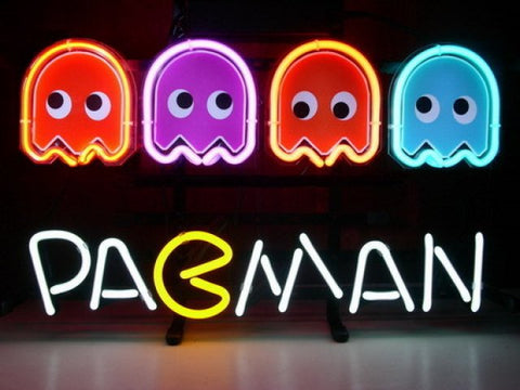 Pac-Man Puck Man Video Game Arcade Neon Light Sign Lamp