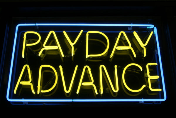Payday Advance Neon Light Sign Lamp Real Glass Wall Decor