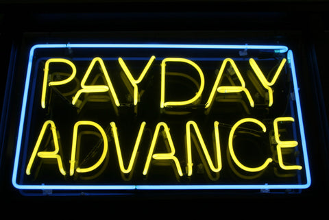 Payday Advance Neon Light Sign Lamp Real Glass Wall Decor