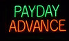 Green Payday Advance Neon Light Sign Lamp Real Glass Wall Decor