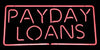 Payday Loans Rectangle Neon Light Sign Lamp Real Glass Wall Decor