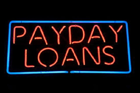 Payday Loans Neon Light Sign Lamp Real Glass Wall Decor