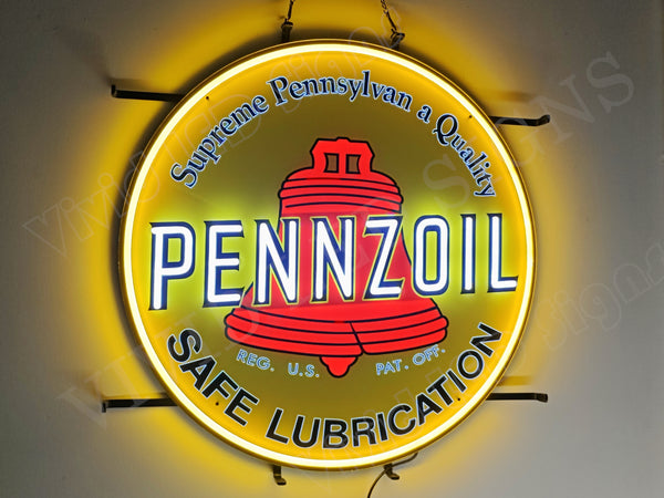 Pennzoil Gas Station and Motor Oil LED Neon Sign Light Lamp