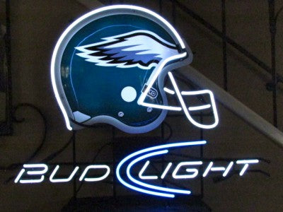 Philadelphia Eagles Bud Light Helmet Beer Neon Sign Light Lamp