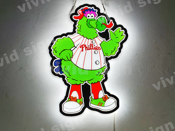 Philadelphia Phillies Phillie Phanatic Bird 3D LED Neon Sign Light Lamp