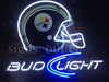Pittsburgh Steelers Bud Light Helmet Beer Neon Sign Light Lamp