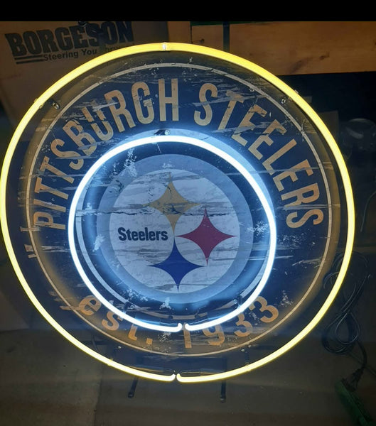 Pittsburgh Steelers Est 1933 Neon Light Sign Lamp With HD Vivid Printing Technology