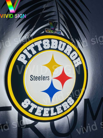Pittsburgh Steelers 3D LED Neon Sign Light Lamp