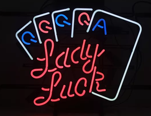 Poker Casino Neon Light Sign Lamp Real Glass Wall Decor