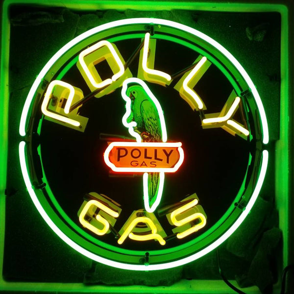 Polly Gas Oil and Gas Gasoline Neon Light Sign Lamp HD Vivid Printing
