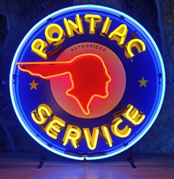 Pontiac Service Sports Car Neon Sign Light Lamp With Vivid Printing Technology