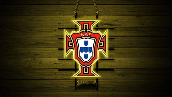 Portugal Football Team Logo World Cup Neon Light Sign Lamp