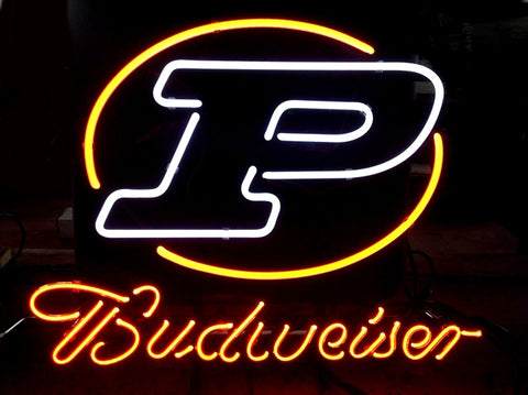 Purdue Boilermakers Budweiser Beer Neon Light Lamp Sign