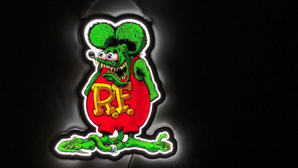 Rat Fink RF Hot Rod 3D LED Neon Sign Light Lamp
