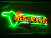 Rest Rooms Green Arrow Neon Light Sign Lamp Real Glass Wall Decor