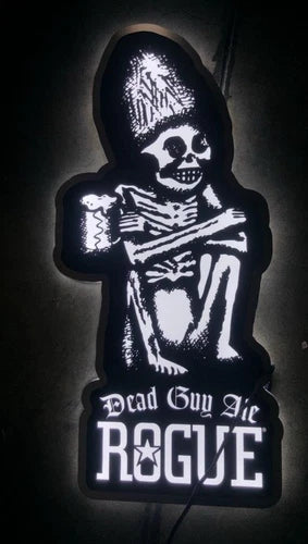 Rogue Dead Guy Ale Skull Beer Bar 2D LED Neon Sign Light Lamp