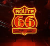 Route 66 Harley Davidson Motorcycles Neon Light Sign Lamp