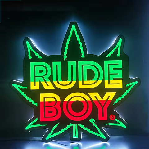 Rude Boy 2D LED Neon Sign Light Lamp