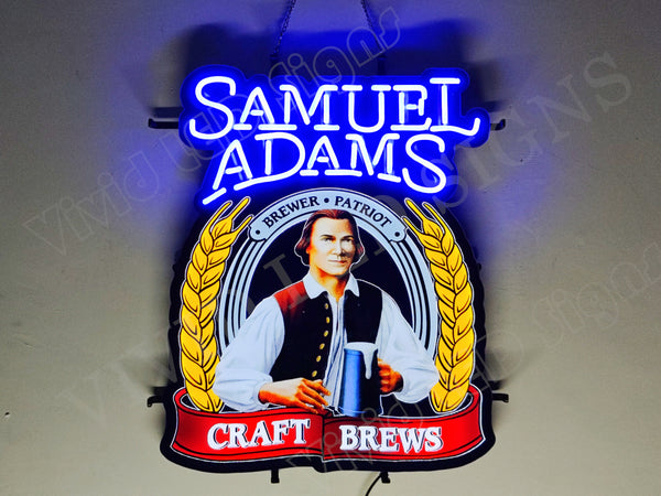 Samuel Adams Beer LED Neon Sign Light Lamp