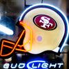 San Francisco 49ers Bud Light Helmet Beer Bar Neon Sign Light Lamp