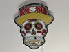 San Francisco 49ers Sugar Skull Hat 3D LED Neon Sign Light Lamp